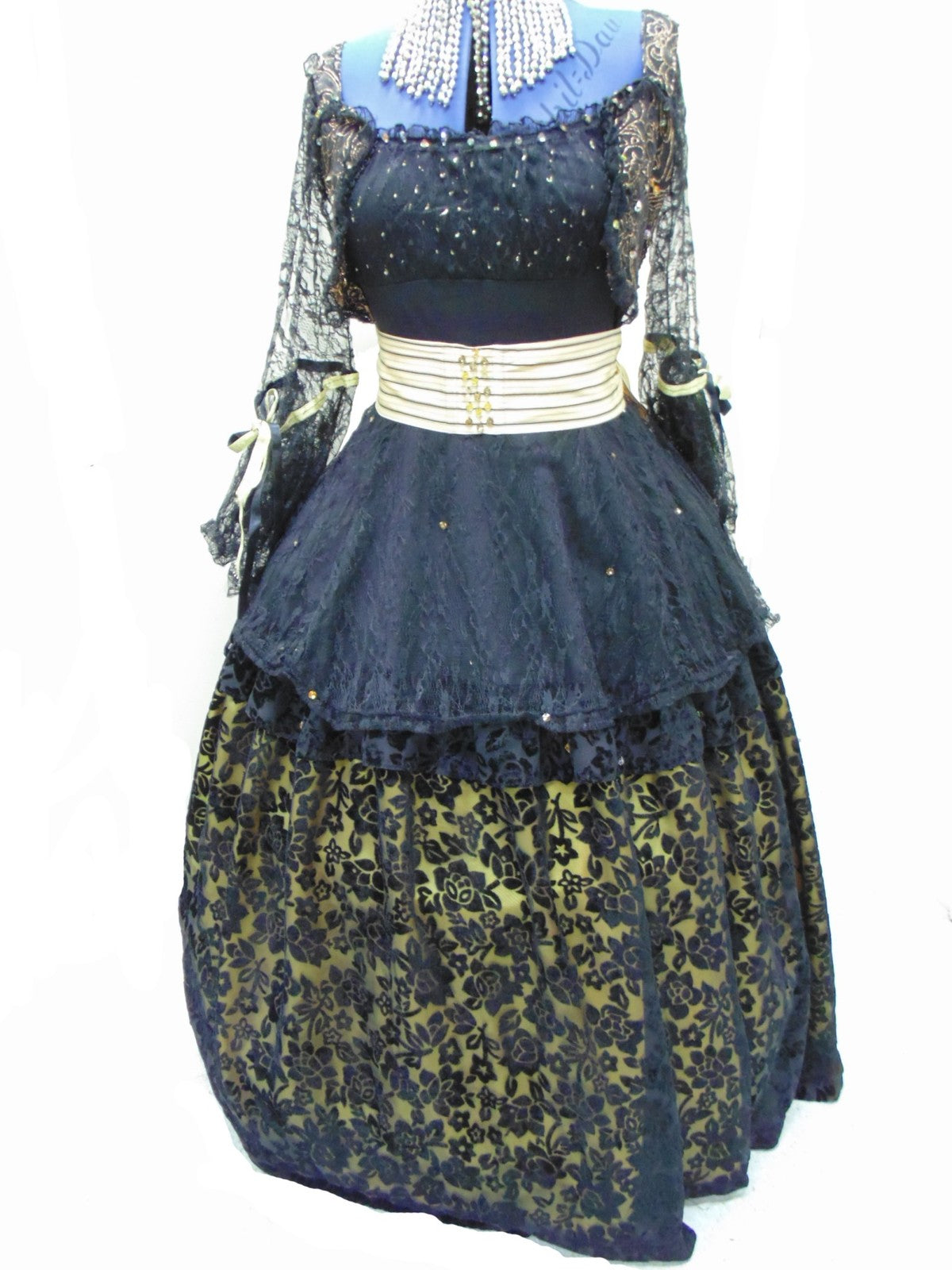 Marie Antoinette - Black & Gold Hire Costume*