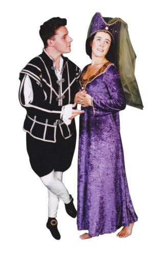 Medieval Costumes - Purple Velvet Gowns Hire Costumes*