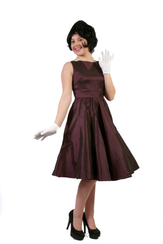 1950s Aubergine Evening Dress Hire Costume*