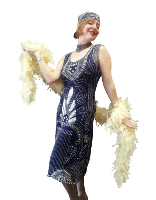 Deluxe Flapper - Garbo Midnight Blue HIre Costume*