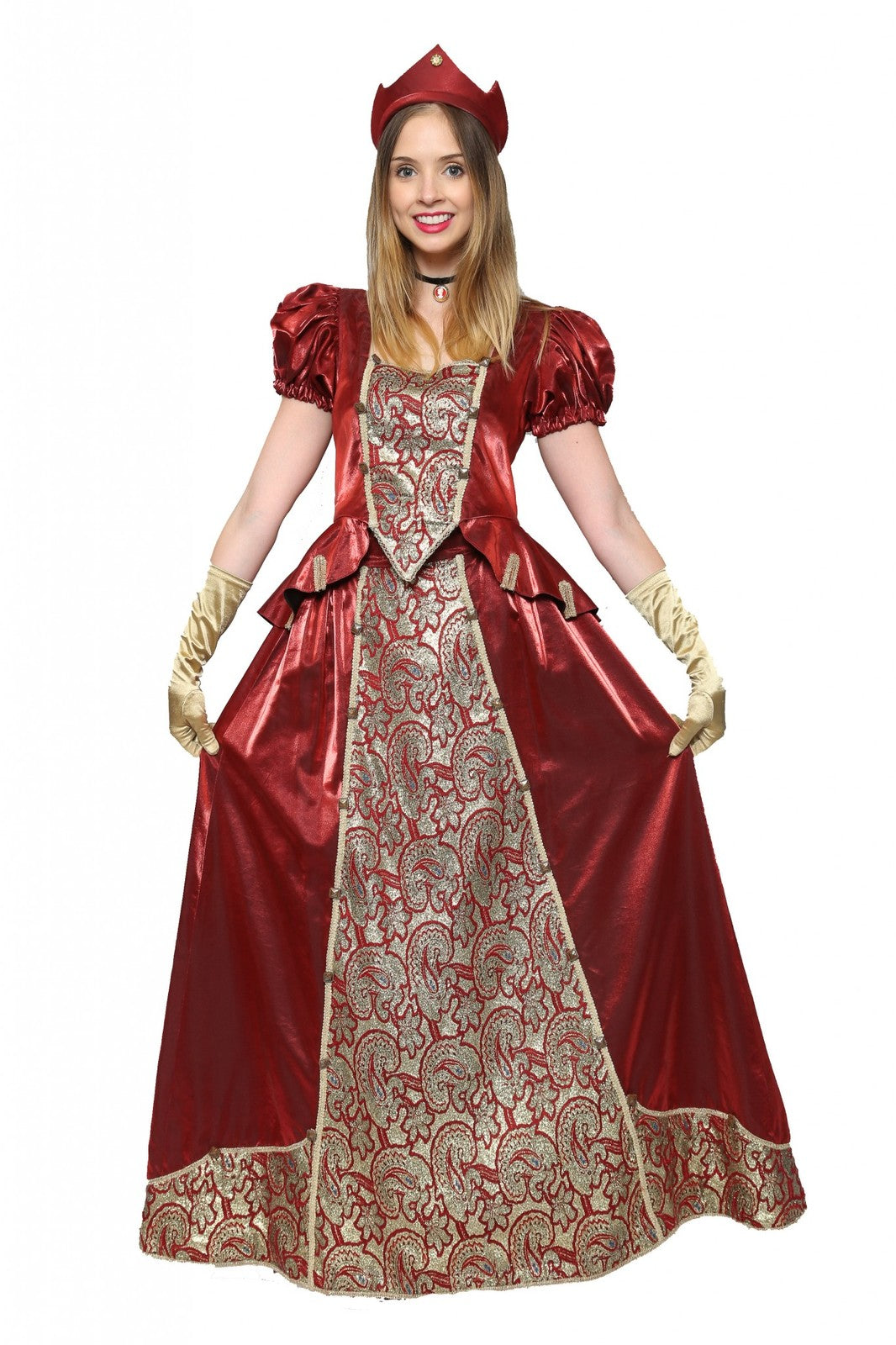 Victorian Costume - Red & Gold 2 Piece Hire Costume*