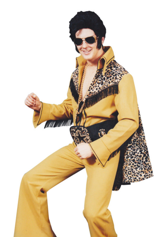 Elvis - Gold Leopard Print Hire Costume*