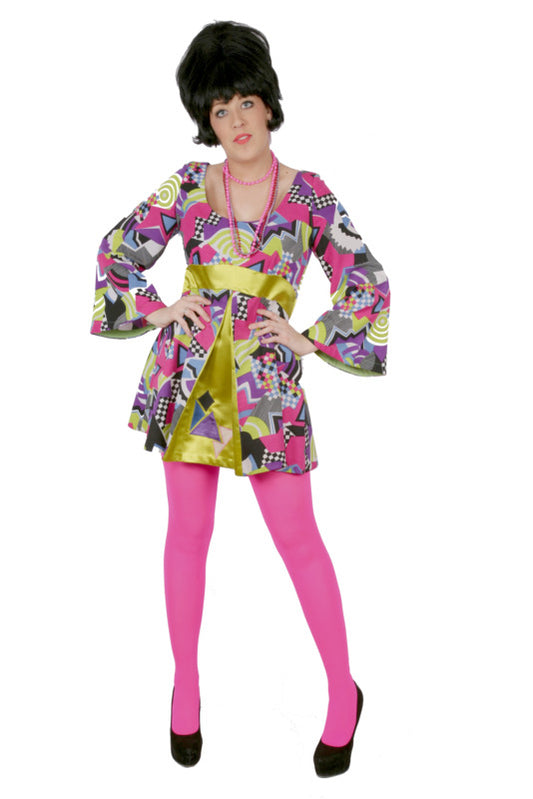 Go-Go Mini - Lime Geometric Hire Costume*