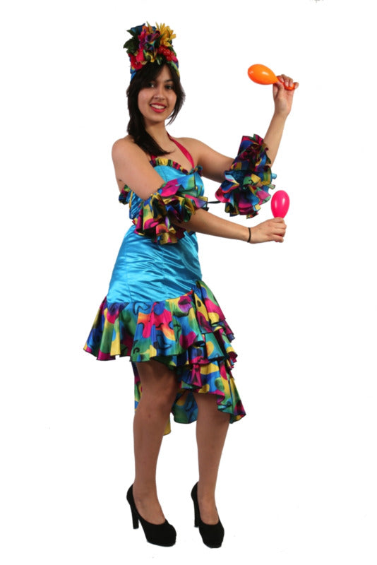 Brazilian Carmen Miranda - Carnivale - Light Blue Hire Costume*