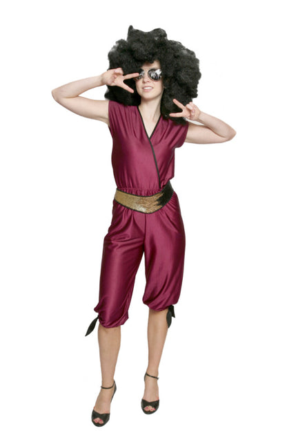 Jumpsuit - Purple Pedal Pusher Hire Costume