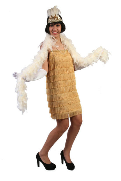 Flapper Dress - Gold Fringed - Hire Costume*