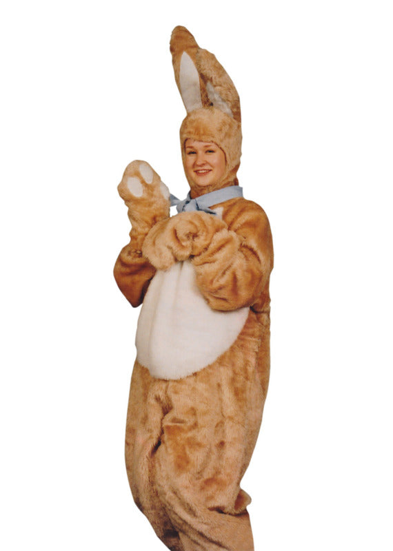 Easter Bunny Mascot - Open Face - Brown Hire Costume*