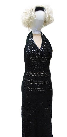 1970s Disco - Slinky Crochet & Sequins Hire Costume*