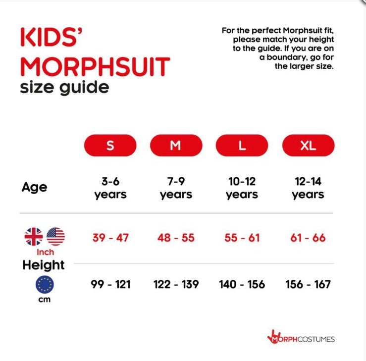 Black Morphsuit Kid's Costume