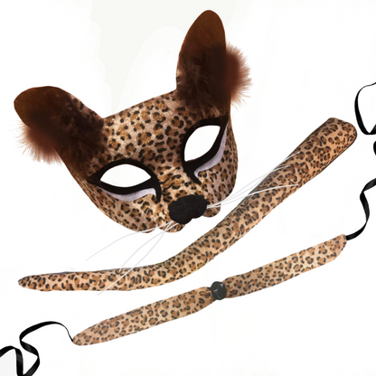 Leopard Mask Deluxe 3 Piece Set
