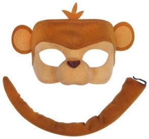 Monkey Deluxe Animal Mask & Tail