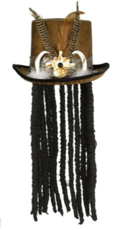 Witch Doctor Hat with Dreadlocks