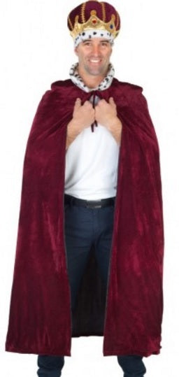 Royal Cape - Burgundy with Snow Leopard Collar