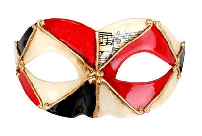 Pietro Masquerade Eye Mask - Red & Black