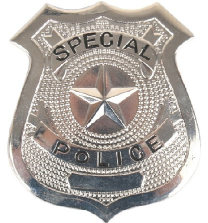 Police Badge - Silver Metallic