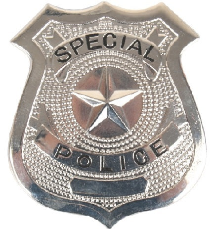Police Badge - Silver Metallic