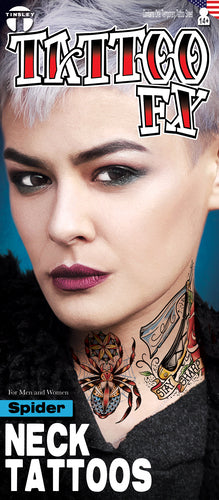 Spider Tinsley Neck Tattoos