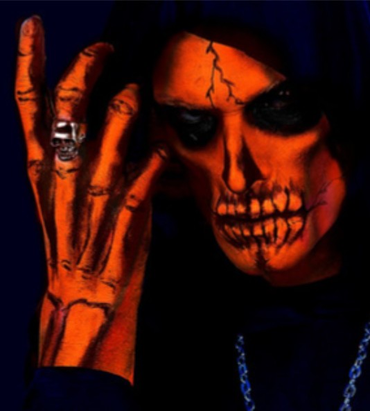 Neon Orange Aqua Face & Body Paint - 30ml, view 2