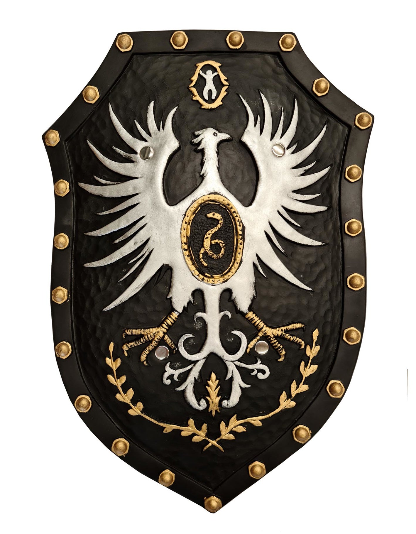 Ornate Leather-Look Knight Shield - 50cm