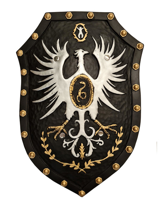 Ornate Leather-Look Knight Shield - 50cm