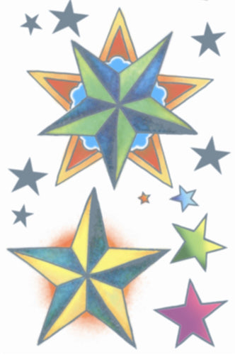 Nautical Stars Vintage Tinsley Tattoos