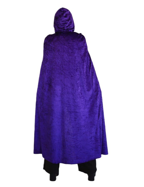 Purple Velvet Hooded Cape