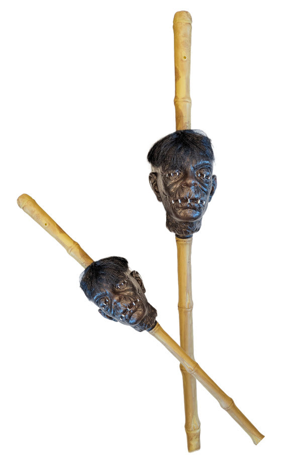 Shrunken Head Voodoo Staff - 70cm