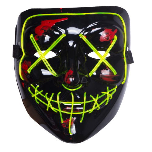 The Purge Light-up Mask - Fluro Green