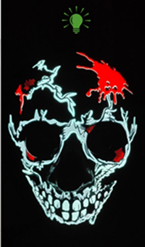 Blood Skull Light-up Mask