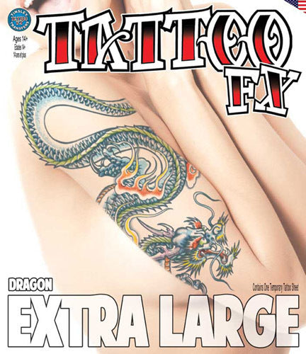 Men XL Dragon Tinsley Tattoo