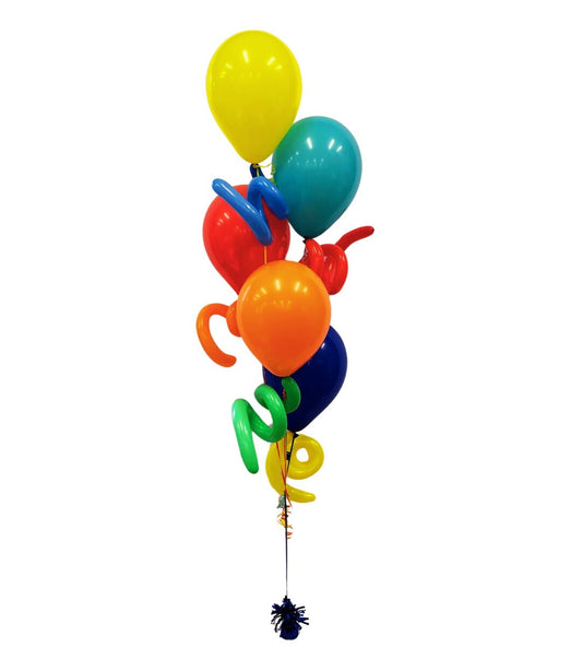 Curly Tail Bouquet - 5 Balloons