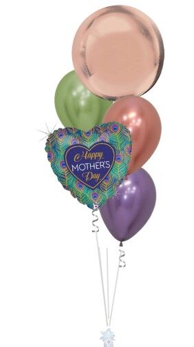 Elegant Peacock Mother's Day Balloon Bouquet