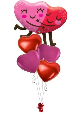 Hugging Hearts Valentine Balloon Bouquet
