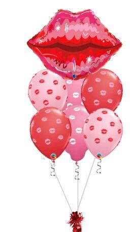 Kissy Lips Valentine Balloon Bouquet