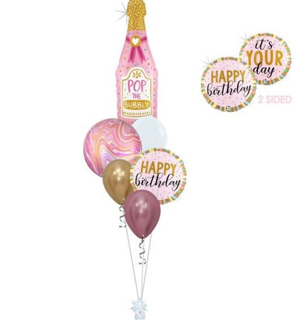 Pink Bubbly Orbz Birthday Bouquet