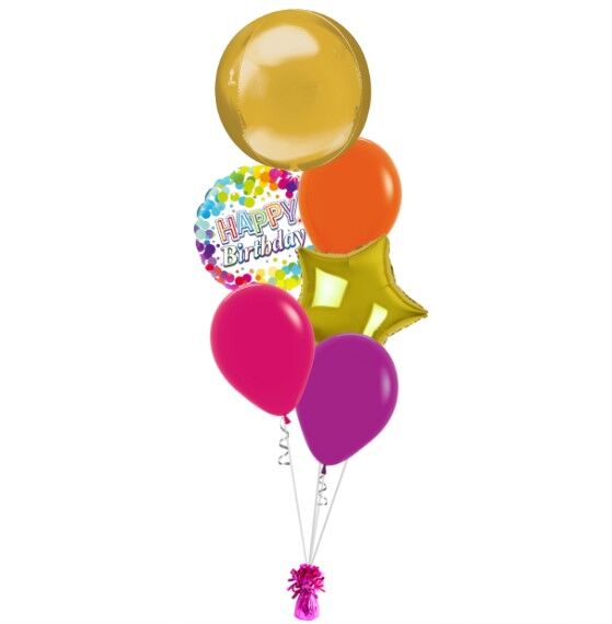 Rainbow Classic Orbz Birthday Bouquet