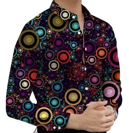 Retro Circles 60s-70s Adult Shirt