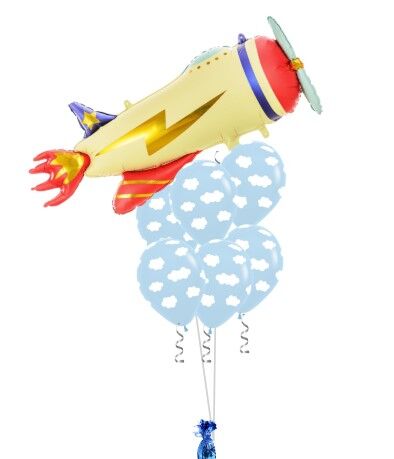 Retro Plane Luxury Balloon Bouquet