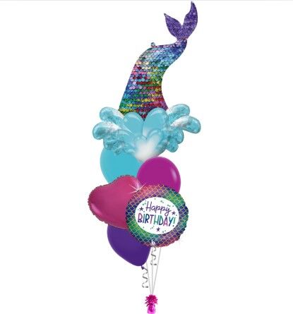 Sequin Mermaid Splash Birthday Bouquet