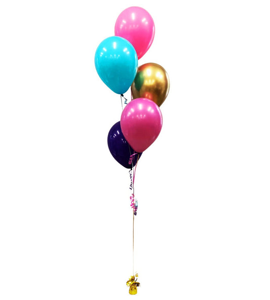 Standard Balloon Bouquet - 5 Staggered