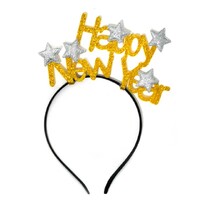 Happy New Year Glitter Star Headband